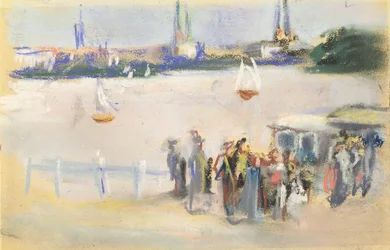 View of the Aussenalster, 1909